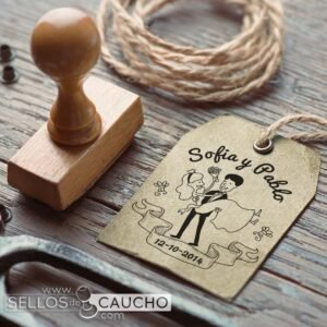 Sellos personalizados 60x10 mm.