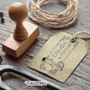 Sello boda Quirubín 55x27 mm.