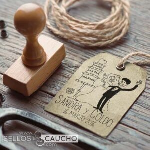 Novios tarta - 45x36 mm.