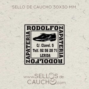 Sellos personalizados 30x30 mm.