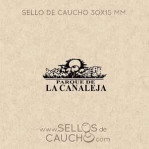 Sellos personalizados 30x15 mm.