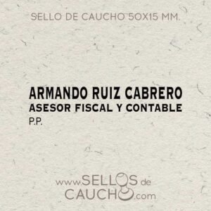 Sellos personalizados 50x15 mm.