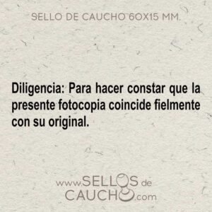Sellos personalizados 60x15 mm.