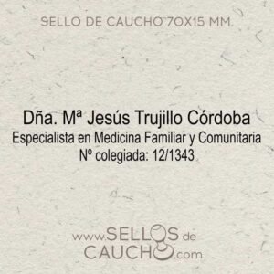 Sellos personalizados 70x15 mm.