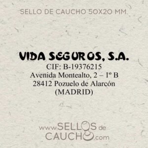 Sellos personalizados 50x20 mm.