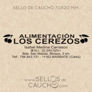 Sellos personalizados 70x20 mm.