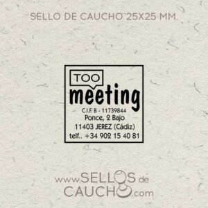 Sellos personalizados 25x25 mm.