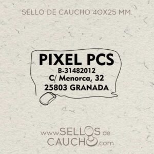 Sellos personalizados 40x25 mm.