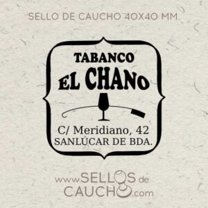 Sellos personalizados 40x40 mm.